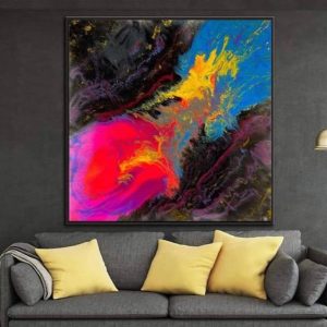 نقاشی سیاه چاله اثر مریم منصوری