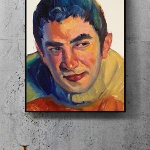 نقاشی رنگ روغن چهره مرد