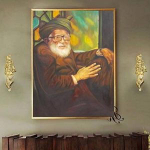 نقاشی رنگ روغن پیرمرد اثر مریم منصوری